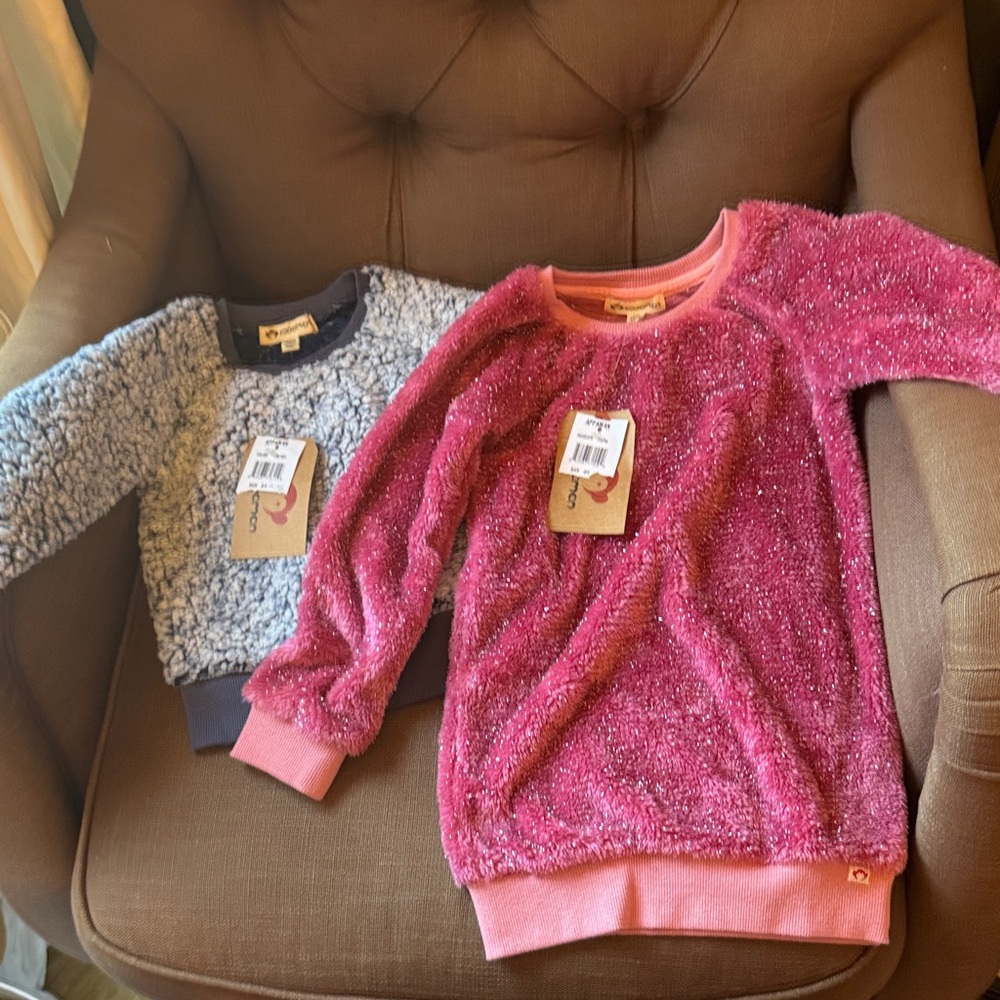NWT Appaman Kids Fleece Sweater - Pink size 3T and Blue size 2T